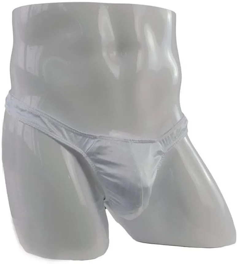 Men's Shiny Briefs Underwear Patent Leather Thong Low Rise T-Back G-String Comfortable Underpants