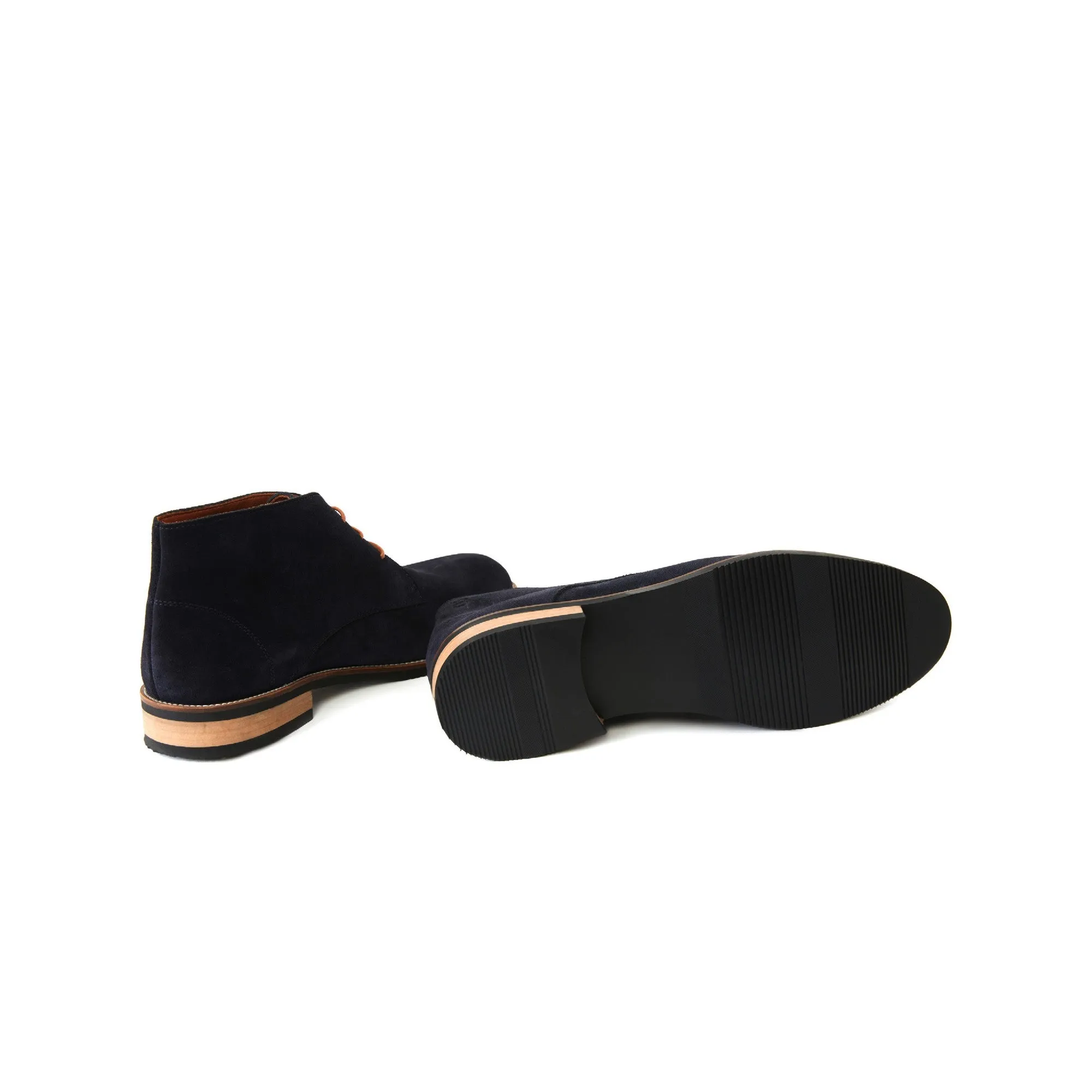 Men's Suede Calf Leather Handmade Derby Boots M10006