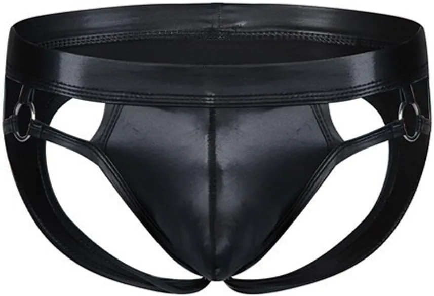 Mens Underwear Briefs Men's Sexy Briefs Leather Bikini Panties Bulge Pouch Comfortable Shorts Brief Loose Thongs