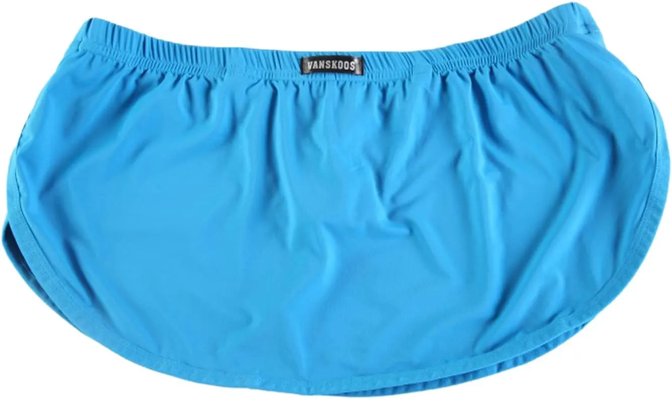 Men's Underwear Covered Waistband Boxer Briefs Low Waist Side Split Underpants Comfortable Soft Quick Dry Underwear Trunks