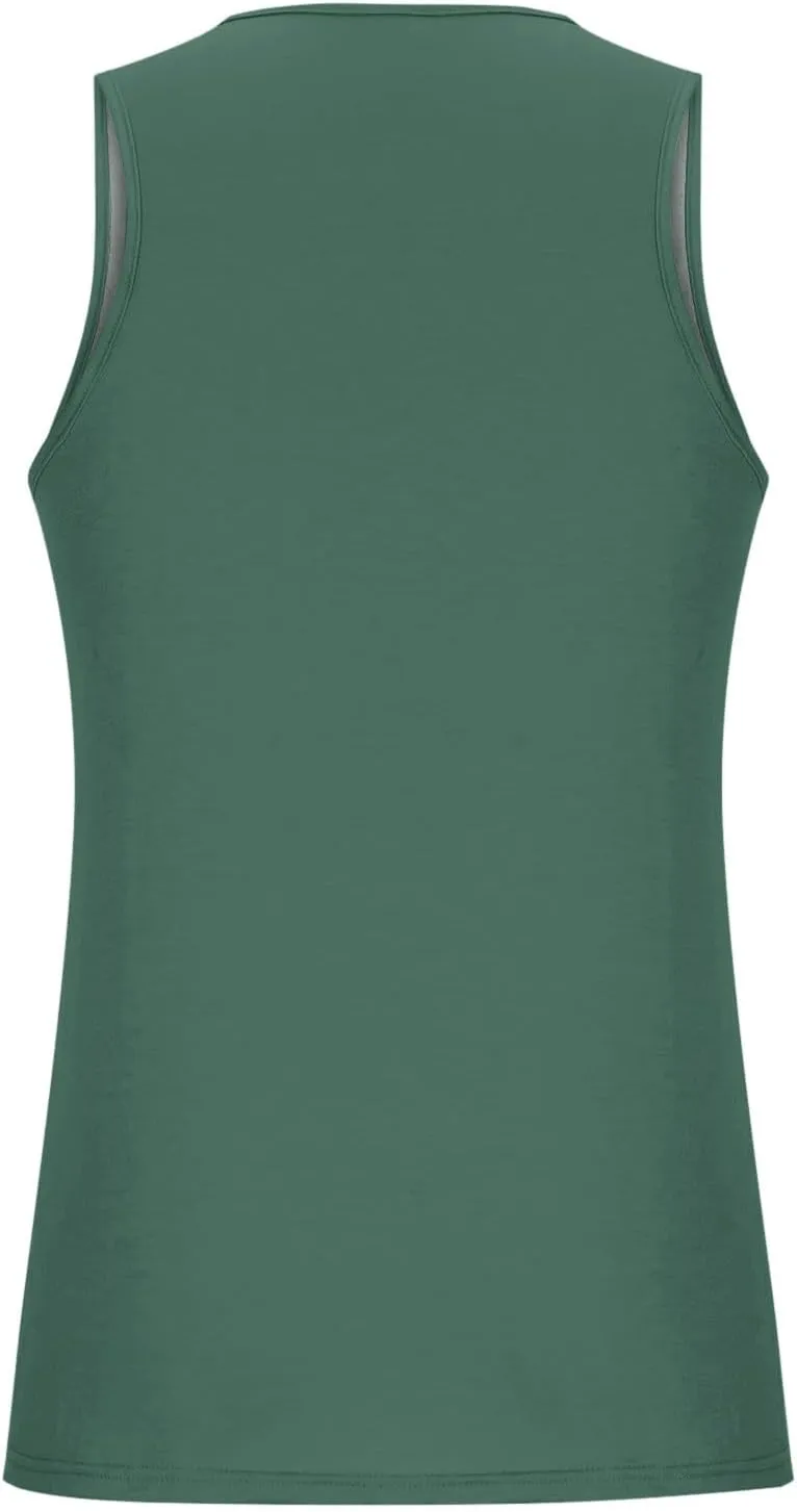 Mens Workout Tank Tops Funny Graphic Print Sleeveless T Shirt Lightweight Breathable Gym Training T Shirt Muscle Tees