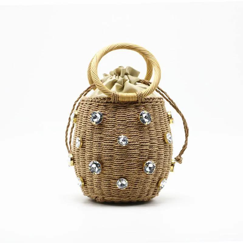 Mesmeric Diamond Straw Handbag