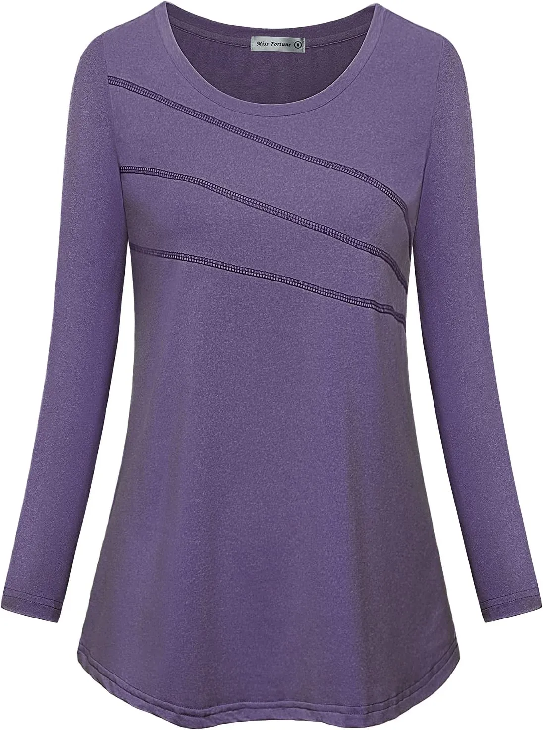 MISS FORTUNE Women's Exercise Tops for Yoga Hiking Running Gym, Moisture Wicking Ladies Workout Clothes, Women Active Shirts