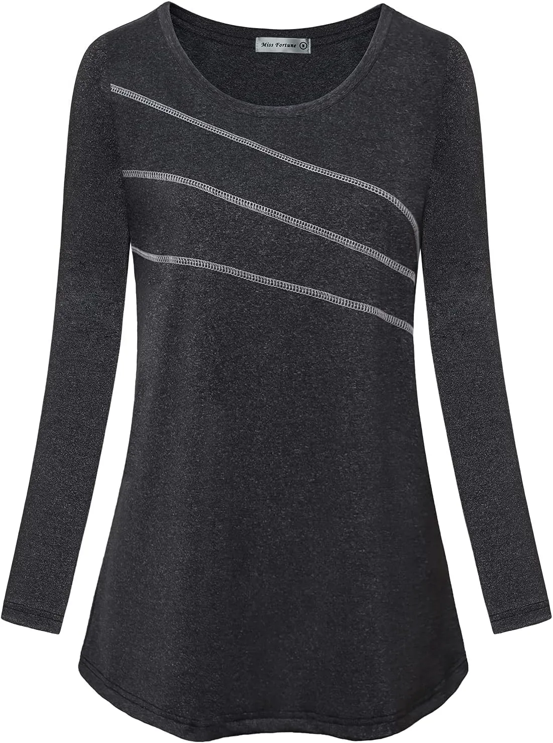MISS FORTUNE Women's Exercise Tops for Yoga Hiking Running Gym, Moisture Wicking Ladies Workout Clothes, Women Active Shirts