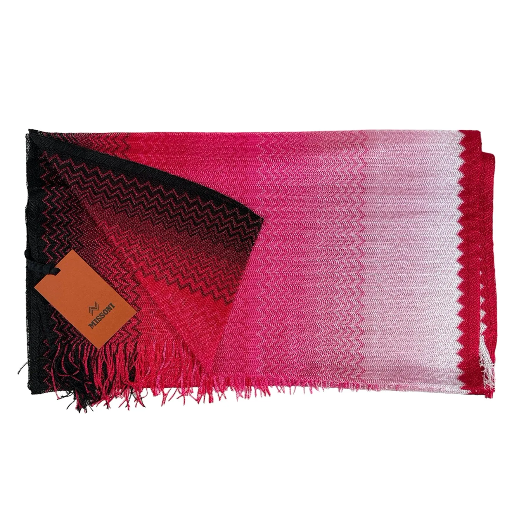 Missoni Scarf Pink Magenta Chevron Design - Women Designer Shawl SALE