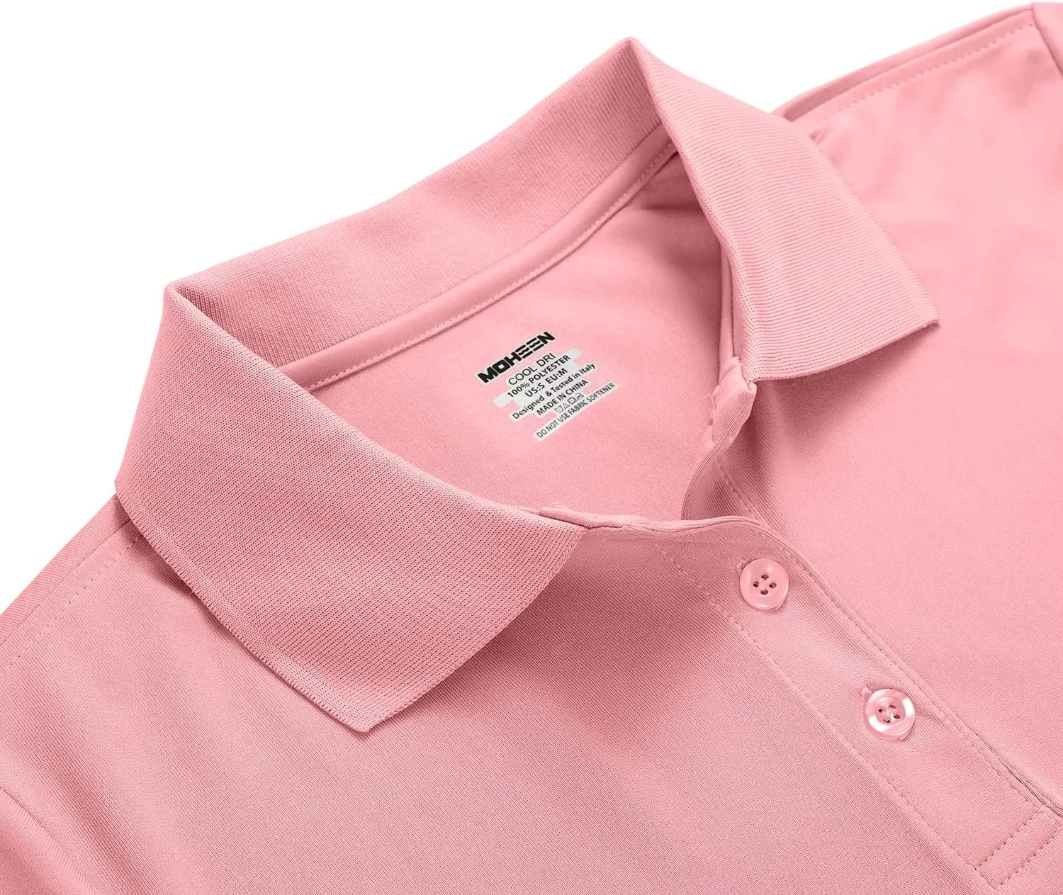 MOHEEN Women's Quick Dry Short Sleeve Polo Shirts Moisture Wicking Performance Athletic Golf Polo