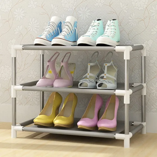 Multi Layer Shoes Rack Detachable Dust Proof Non Woven Fabric Shoe Cabinet