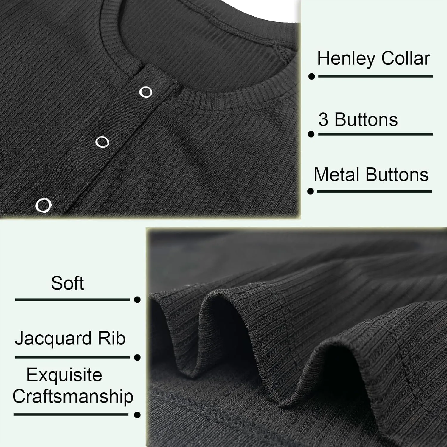 Muscle Cmdr Men's Muscle Henley Shirts Slim Fit Long&Short Sleeve Casual Stylish T-Shirt Business Underwear