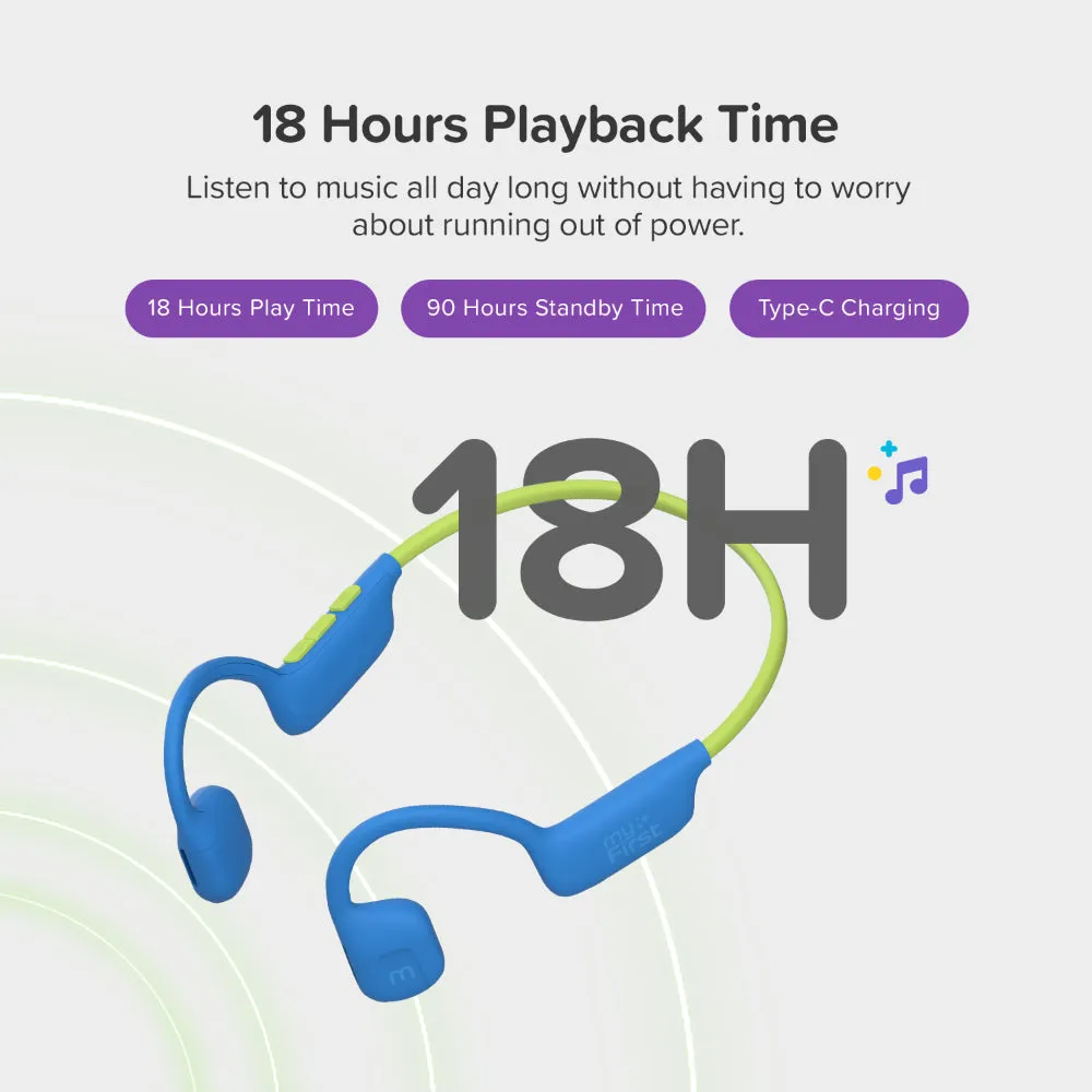 MYFIRST Headphones AirWaves Wireless Blue