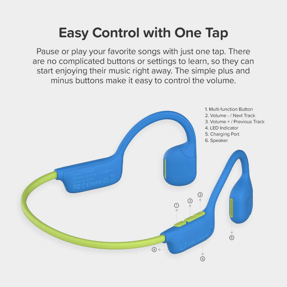 MYFIRST Headphones AirWaves Wireless Blue