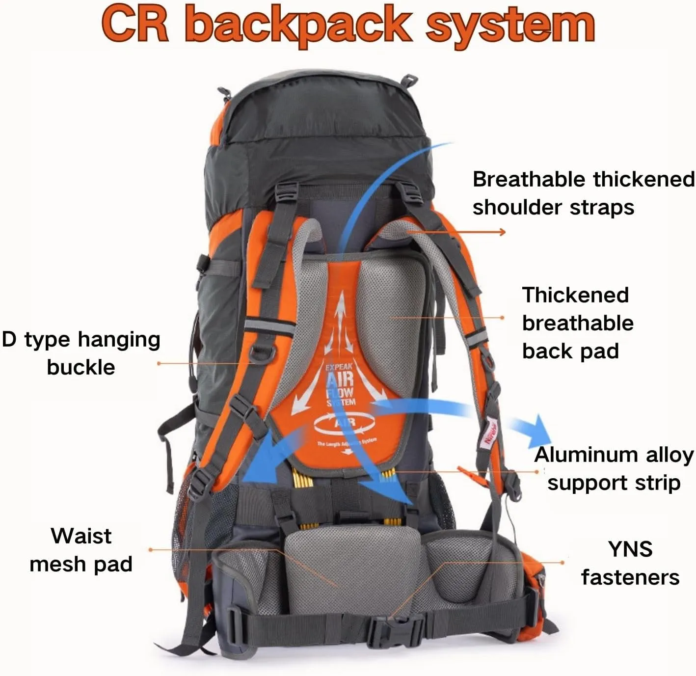 Naturehike 70 5L Lightweight Hiking Backpack, Tear-resistant Fabrics-Light CR Carrying System-Comfortable Weight-Bearing(Brown)