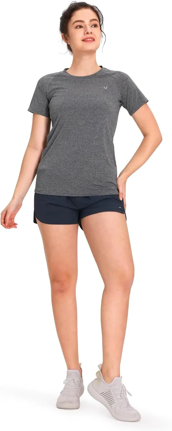 NORTHYARD Women's Short Sleeve Athletic Running Workout Shirts Lightweight Quick Dry Rash Guard Tops Shirts Moisture Wicking