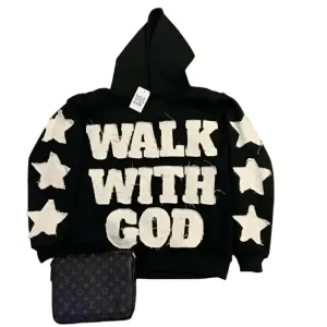 Oversized Walk with God Hoodie | Trendy Streetwear Comfort
