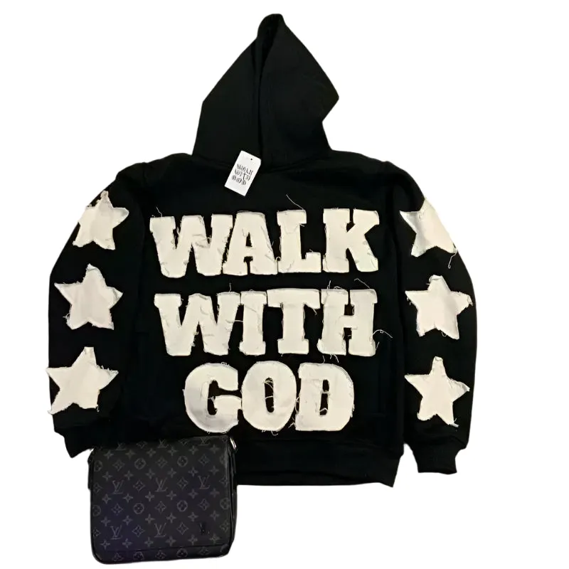 Oversized Walk with God Hoodie | Trendy Streetwear Comfort