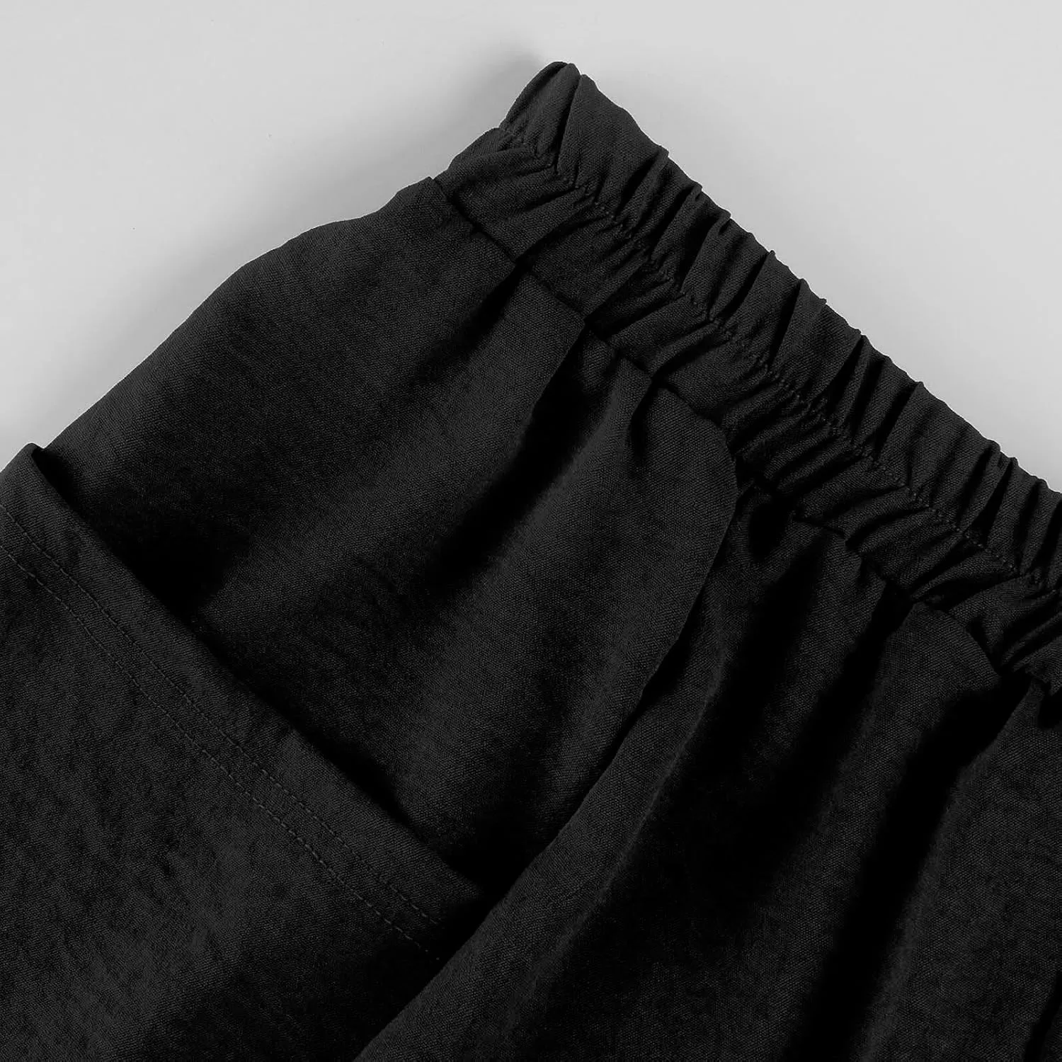 Pants for Women 2024 High Elastic Waist Plus Size Wide Leg Trousers Lounge Pants with Pockets, Small-5X-Large