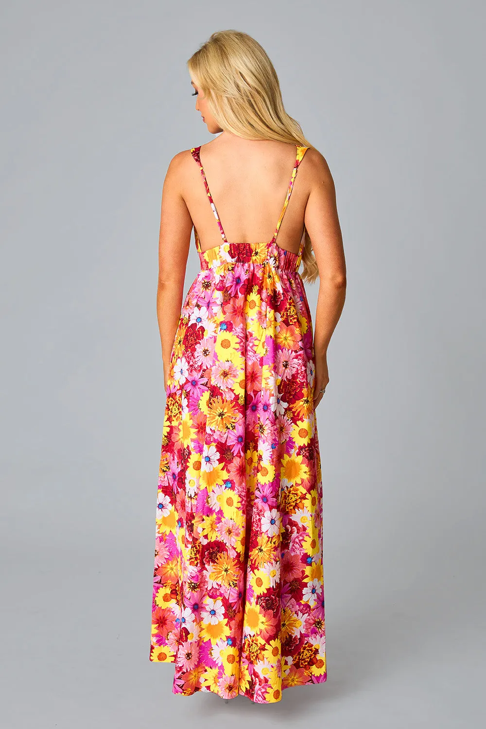 Petal Meadow Dress - Orange