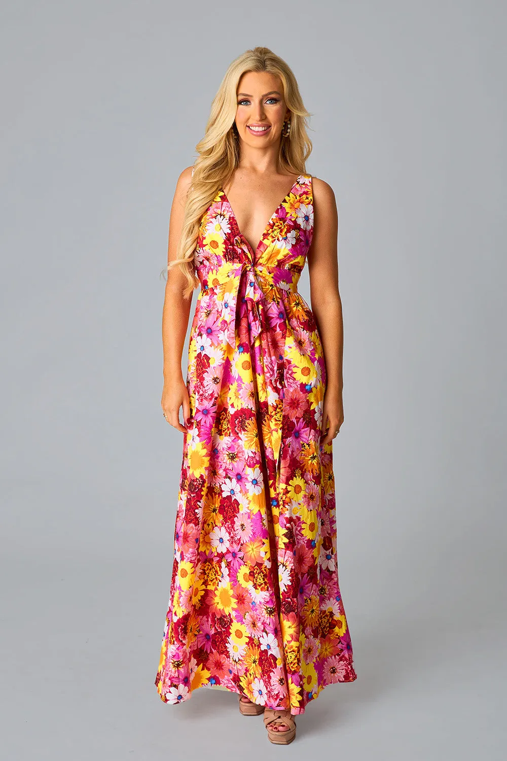Petal Meadow Dress - Orange