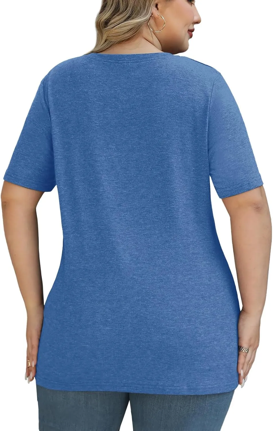 Plus Size Tops for Women Summer Trendy Criss Cross Shirts Oversized Casual Loose Fit Tunic Tops