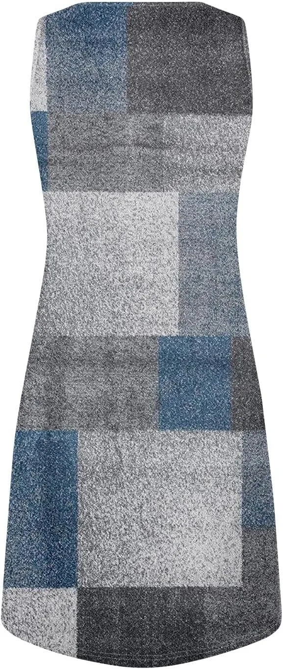 Pop Summer Baseball Sundress Womens Plus Size Sleeveless Print Dresses Women's V Neck Comfortable Loose Dress
