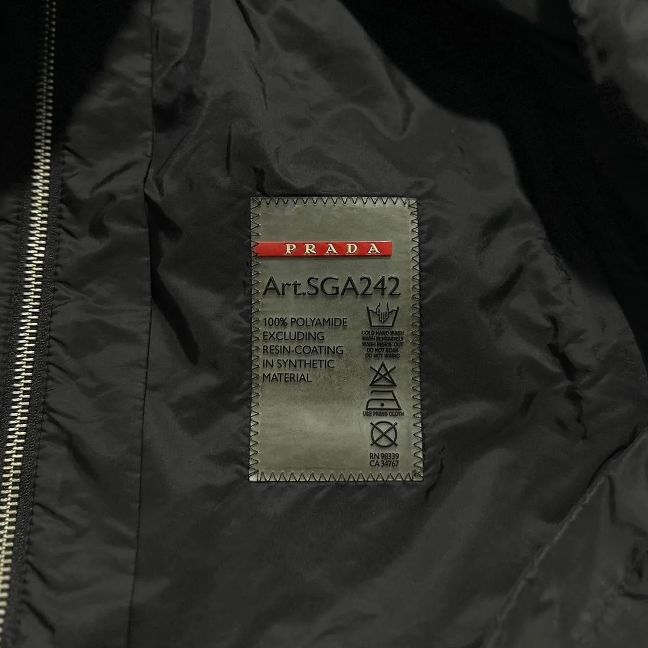 Prada Black Nylon Winbreaker Jacket
