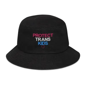 Protect Trans Kid Denim Bucket Hat