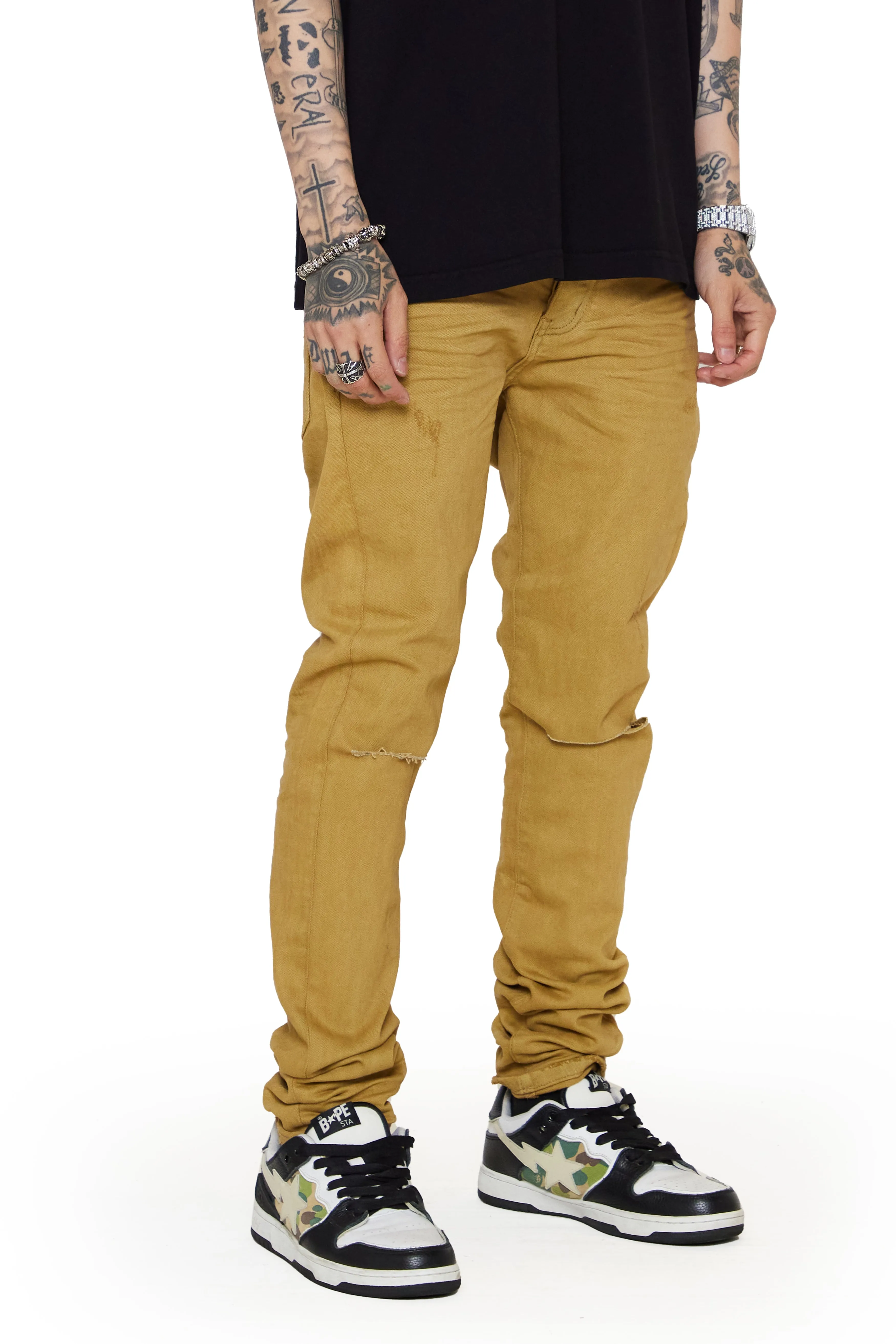 "MR CLEAN 2.0” MOCHA SKINNY JEAN