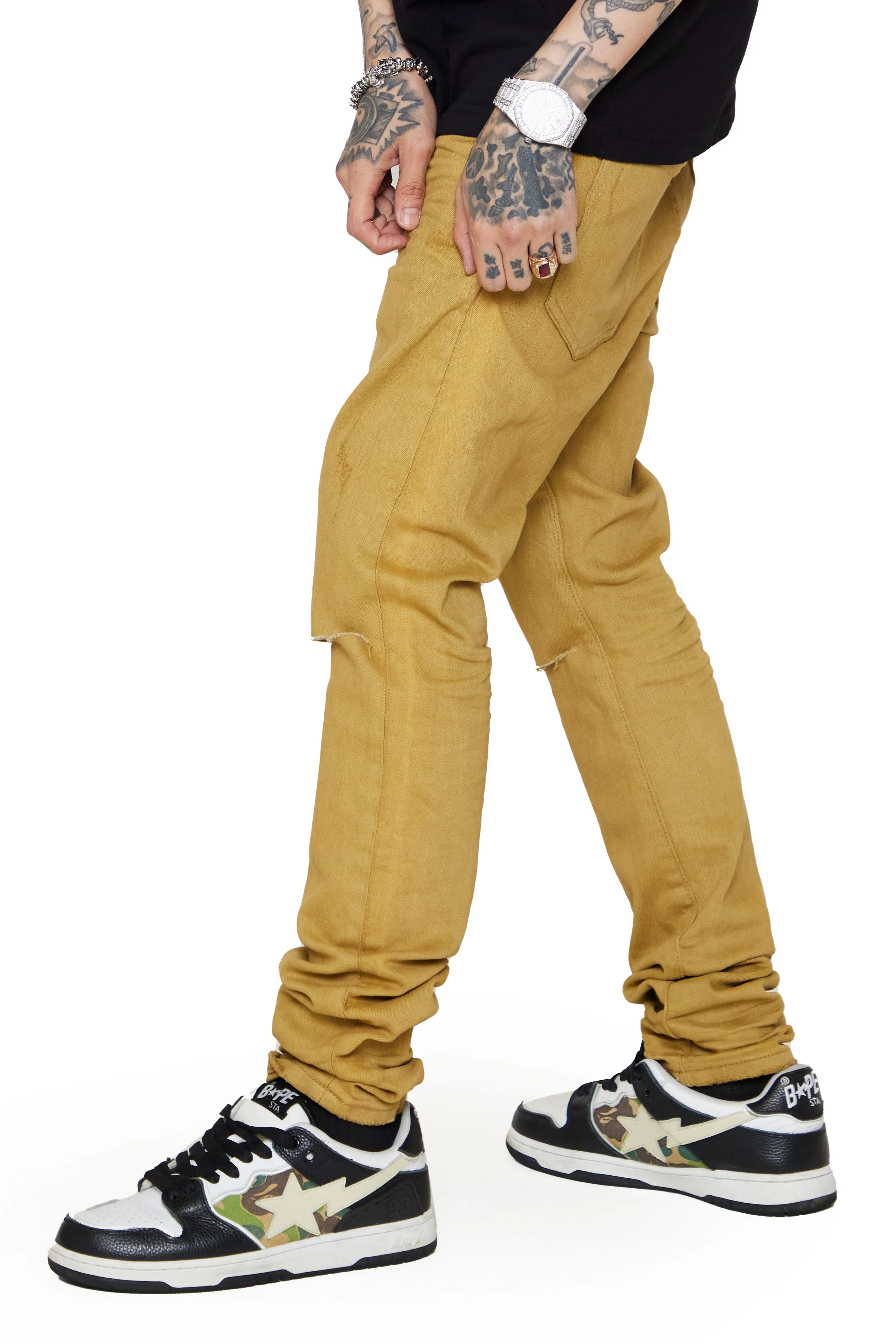 "MR CLEAN 2.0” MOCHA SKINNY JEAN