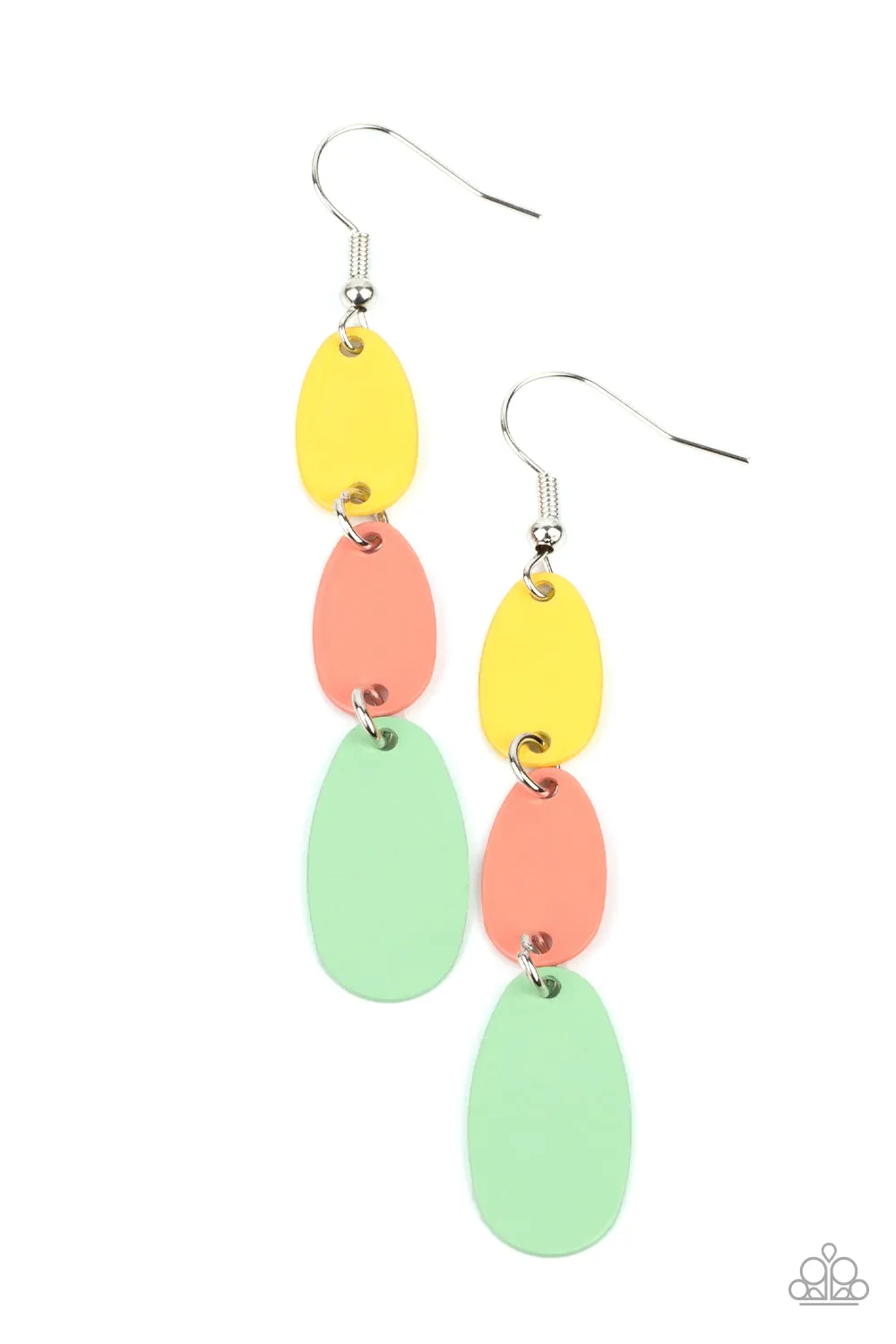 Rainbow Drops - Multi Paparazzi Earrings