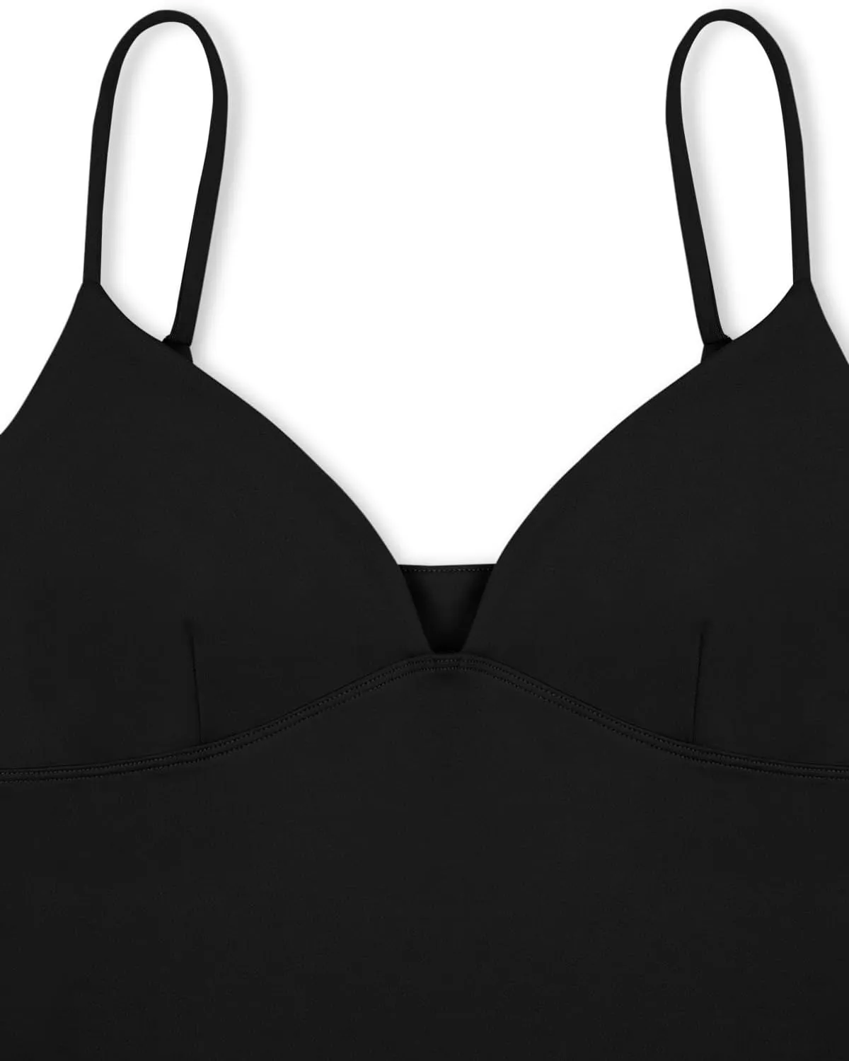 REORIA Butsmooth Womens Sexy V-Neck Sleeveless Double Lined Going Out Y2K Trendy Cami Shirt Cropped Tank Tops