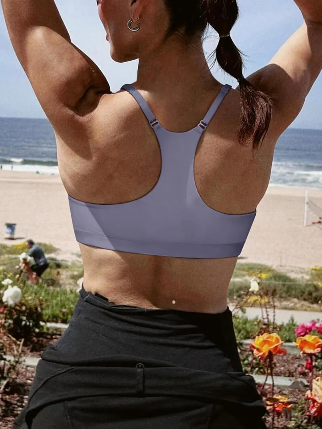 REORIA Women's Racerback Wireless No Padded Comfortable Sleep Bralettes Bras for Women