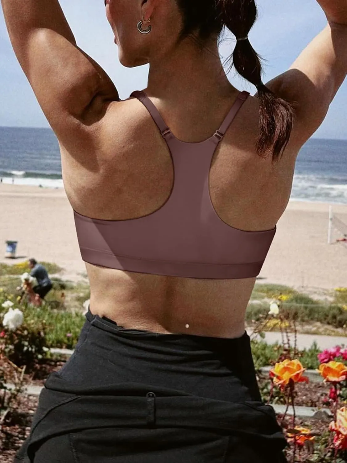 REORIA Women's Racerback Wireless No Padded Comfortable Sleep Bralettes Bras for Women