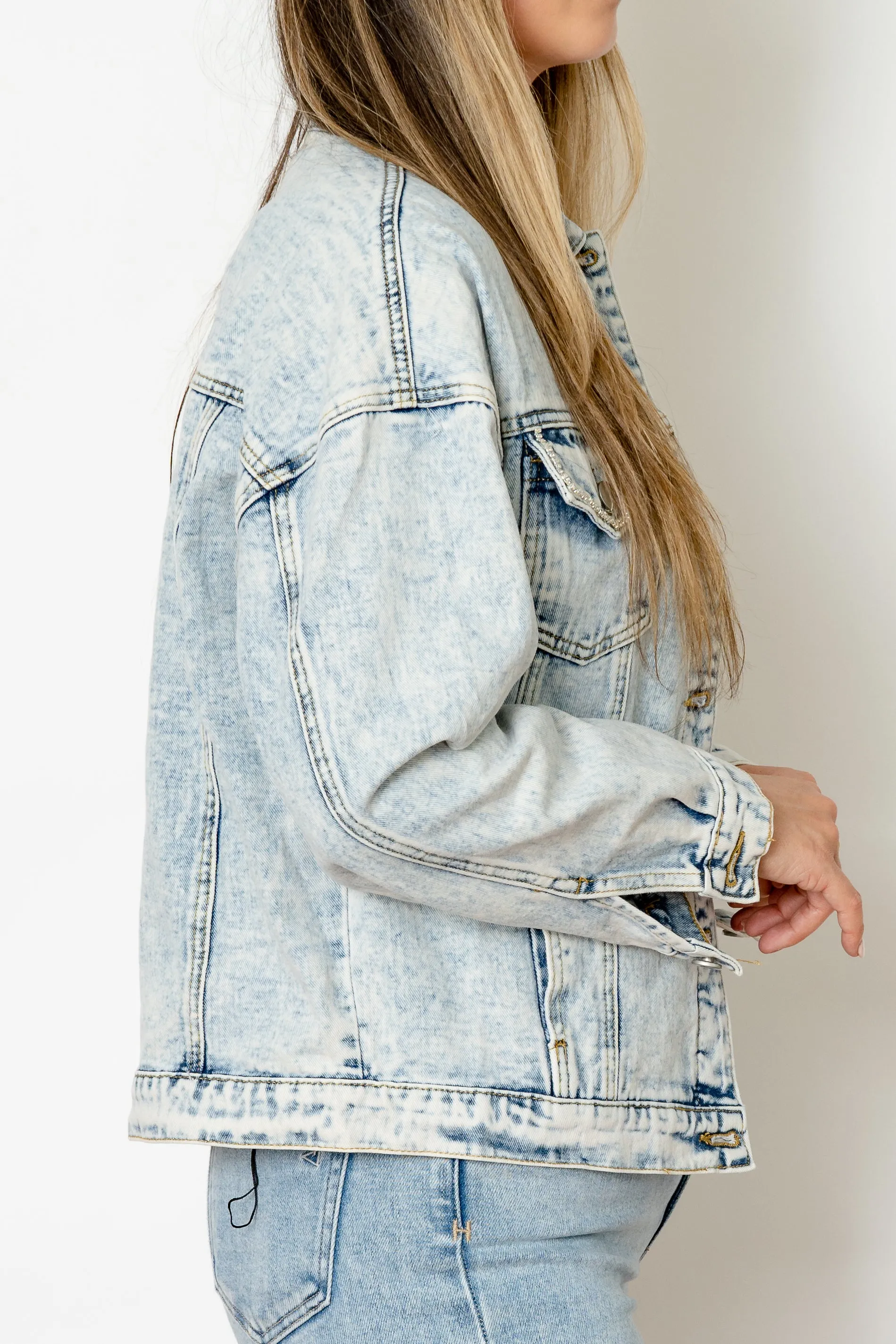 RHINESTONE DENIM JACKET