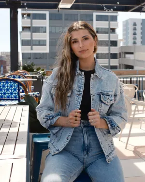 RHINESTONE DENIM JACKET