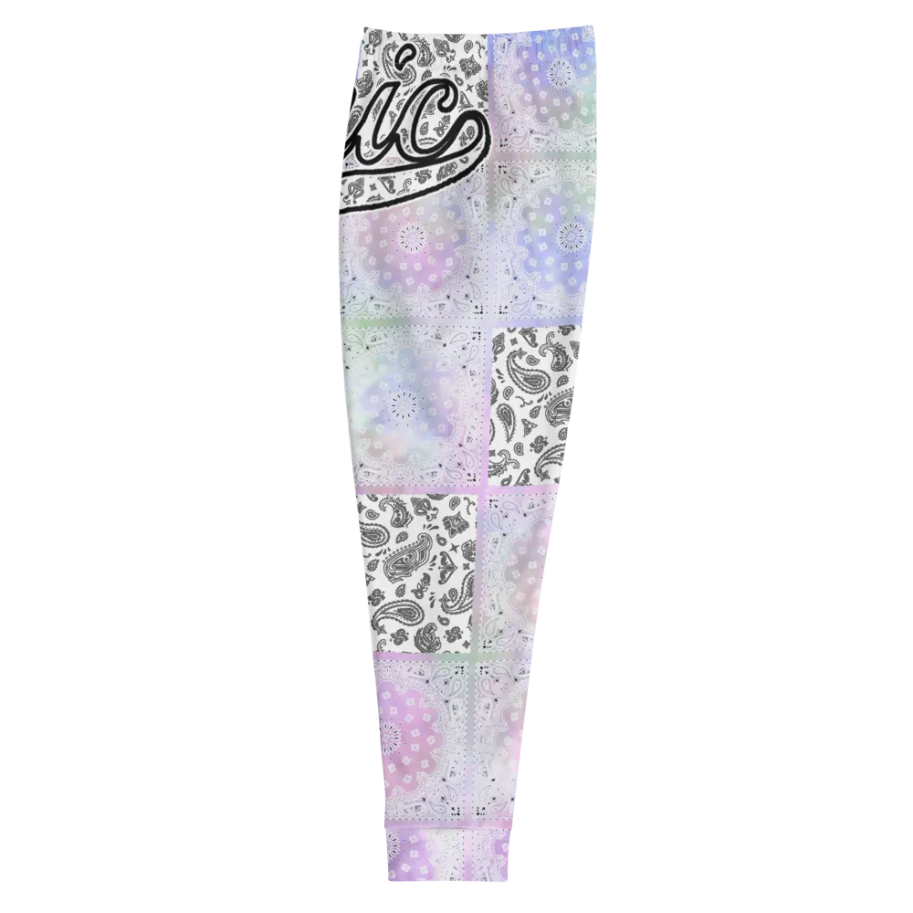 ROYAL ICONIC | Bandana Flag Patchwork Tie Dye Acid Wash Aether Pour Unisex Jogger Sweatpant HueMan Gang Color Cloud 1 Plum Dust