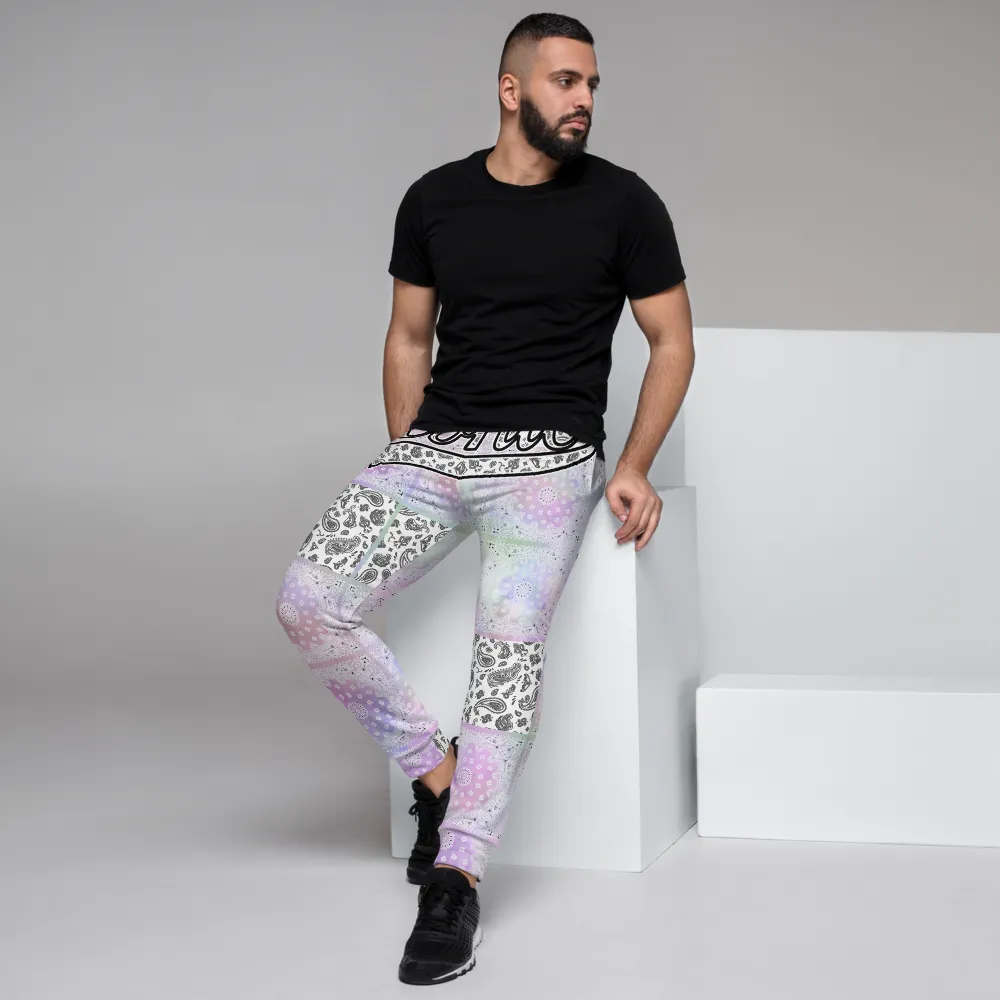 ROYAL ICONIC | Bandana Flag Patchwork Tie Dye Acid Wash Aether Pour Unisex Jogger Sweatpant HueMan Gang Color Cloud 1 Plum Dust