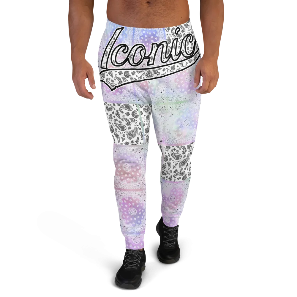 ROYAL ICONIC | Bandana Flag Patchwork Tie Dye Acid Wash Aether Pour Unisex Jogger Sweatpant HueMan Gang Color Cloud 1 Plum Dust