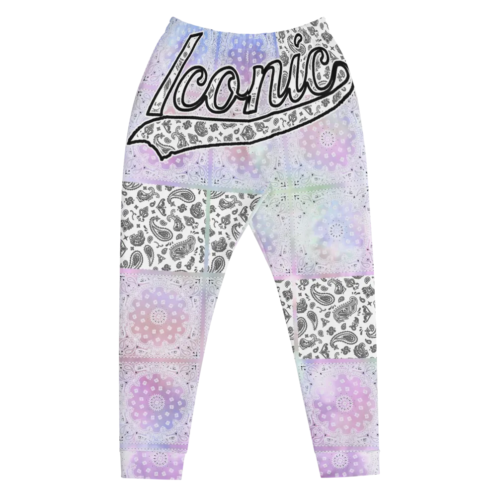 ROYAL ICONIC | Bandana Flag Patchwork Tie Dye Acid Wash Aether Pour Unisex Jogger Sweatpant HueMan Gang Color Cloud 1 Plum Dust