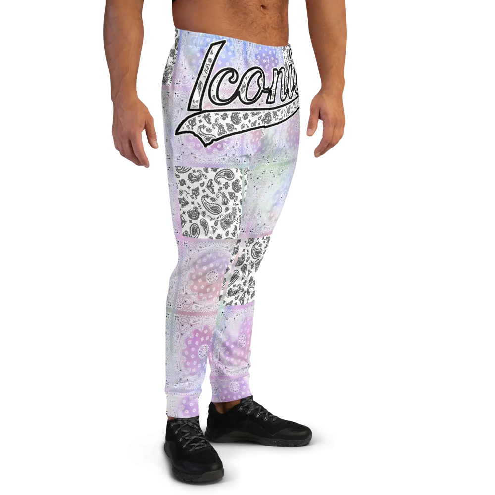 ROYAL ICONIC | Bandana Flag Patchwork Tie Dye Acid Wash Aether Pour Unisex Jogger Sweatpant HueMan Gang Color Cloud 1 Plum Dust