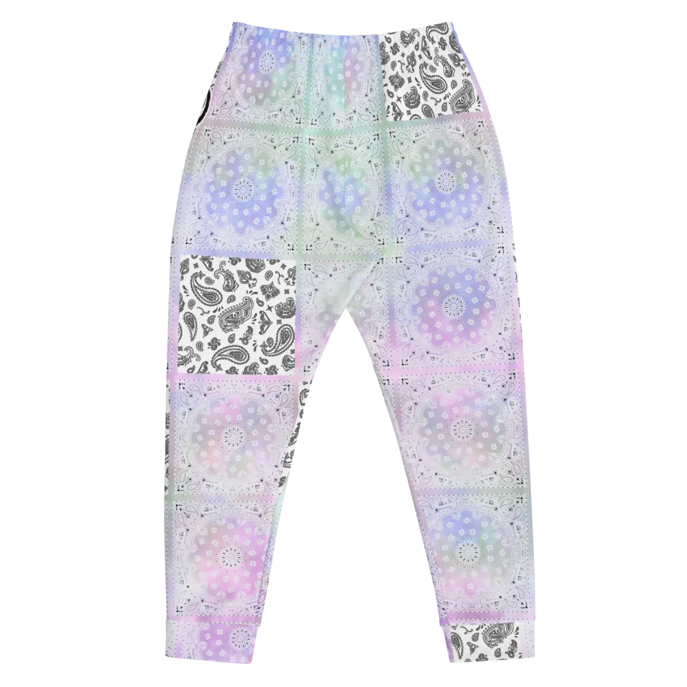 ROYAL ICONIC | Bandana Flag Patchwork Tie Dye Acid Wash Aether Pour Unisex Jogger Sweatpant HueMan Gang Color Cloud 1 Plum Dust