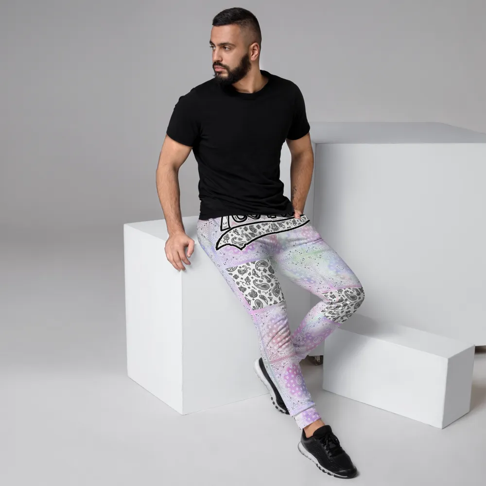 ROYAL ICONIC | Bandana Flag Patchwork Tie Dye Acid Wash Aether Pour Unisex Jogger Sweatpant HueMan Gang Color Cloud 1 Plum Dust