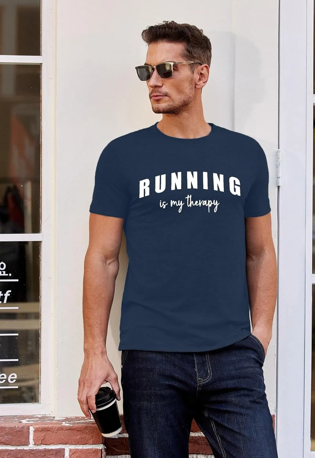 Running Shirts for Men Funny Runner Quotes T-Shirt Quick Dry Athletic Gym Active Tees Moisture Wicking Sport Tops