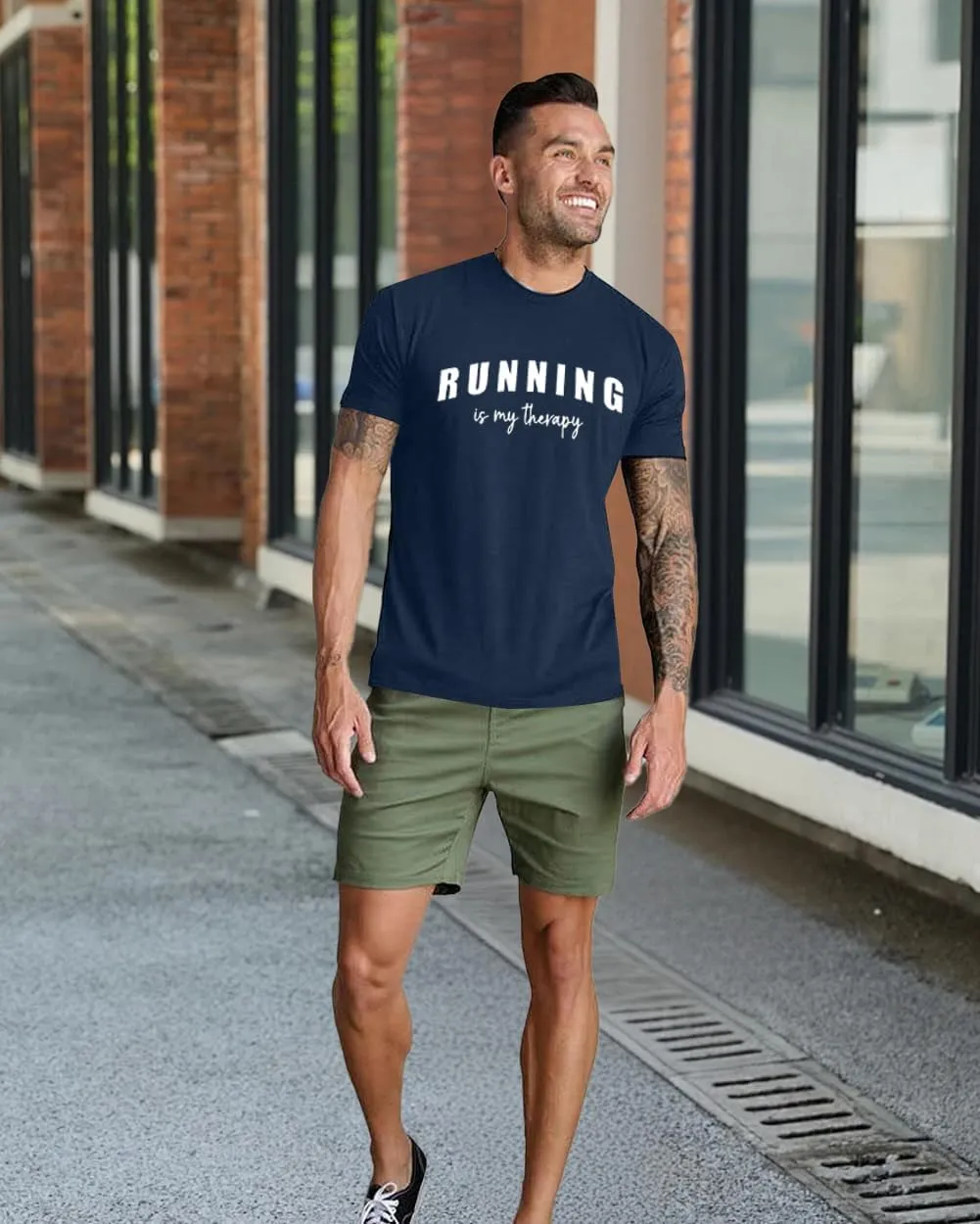 Running Shirts for Men Funny Runner Quotes T-Shirt Quick Dry Athletic Gym Active Tees Moisture Wicking Sport Tops