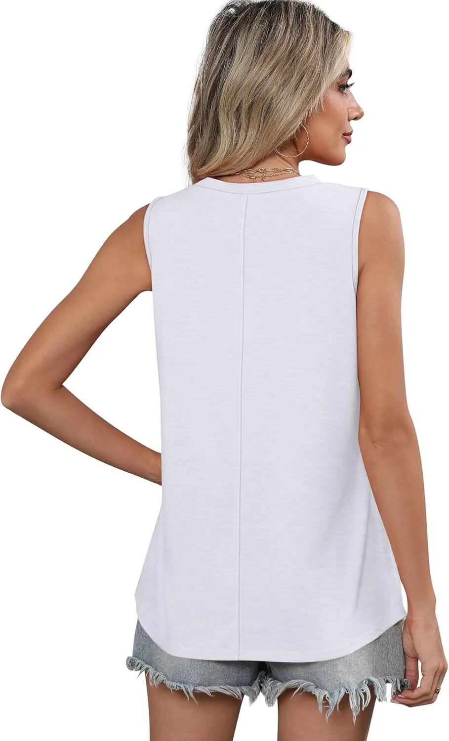 SAMPEEL Womens Tank Tops Loose Casual Summer Tops Crew Neck Basic Sleeveless Shirts Trendy 2025