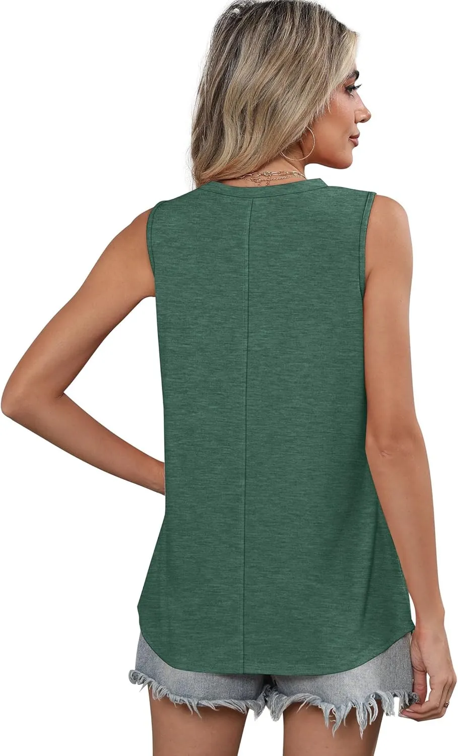 SAMPEEL Womens Tank Tops Loose Casual Summer Tops Crew Neck Basic Sleeveless Shirts Trendy 2025