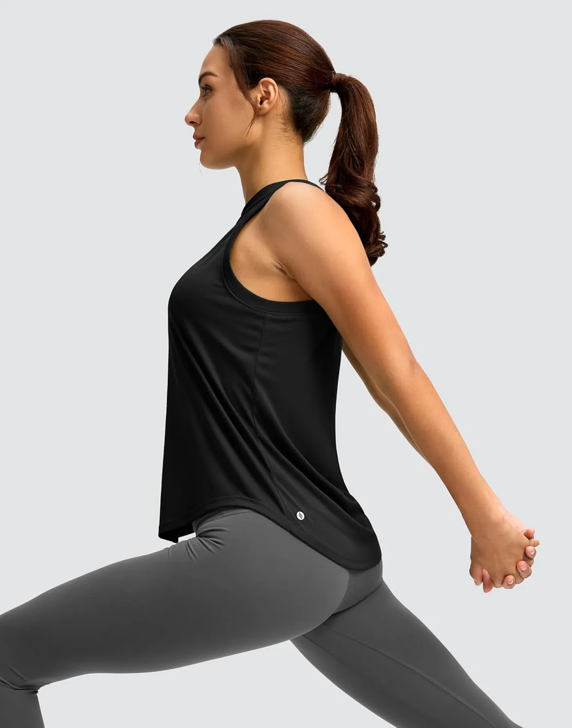 SANTINY Women's Sleeveless Workout Tops Lightweight Tennis Yoga Athletic Running Shirts Racerback Tank Tops for Women