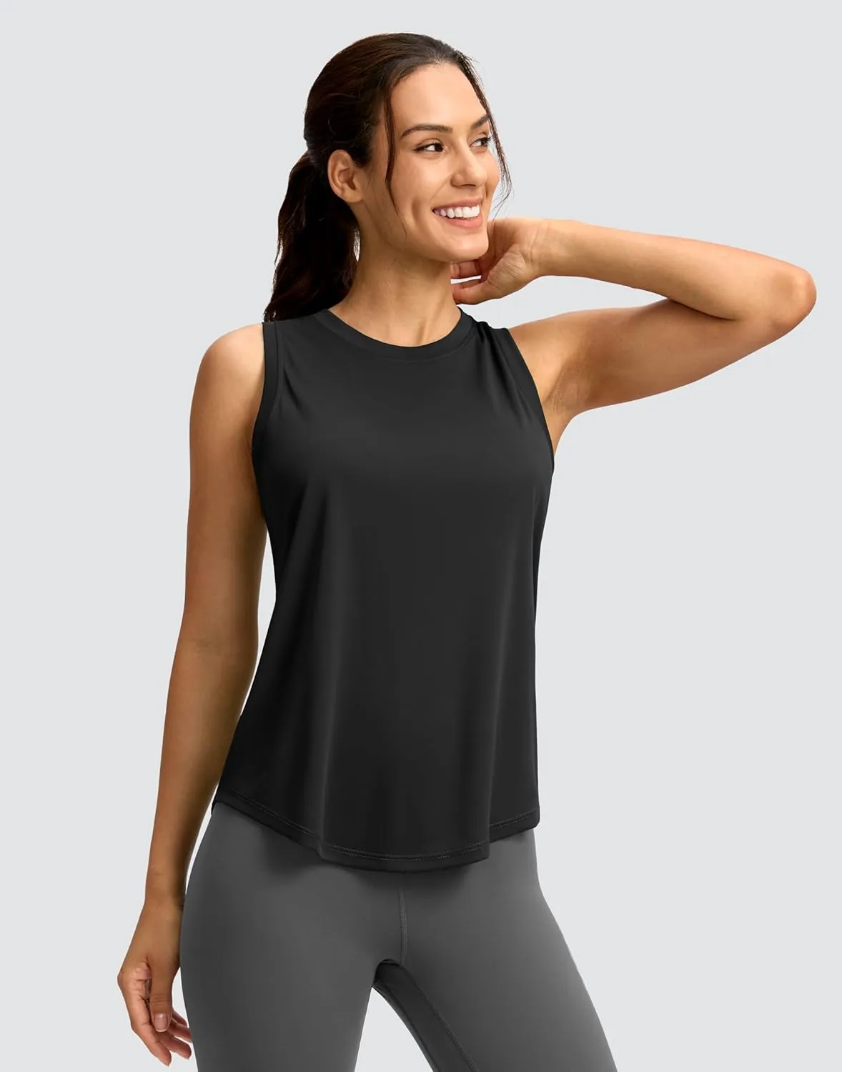 SANTINY Women's Sleeveless Workout Tops Lightweight Tennis Yoga Athletic Running Shirts Racerback Tank Tops for Women