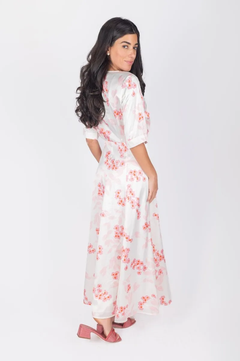 SHANA DRESS (IVORY/PINK)
