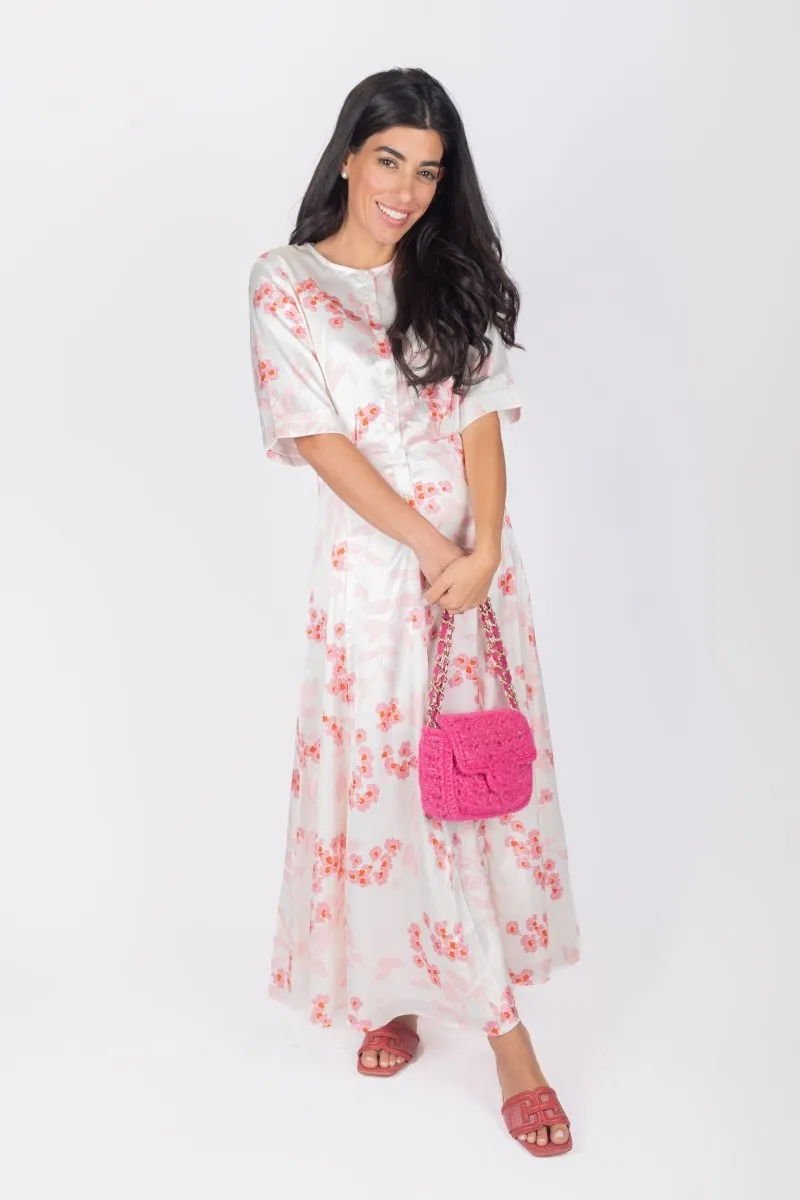 SHANA DRESS (IVORY/PINK)