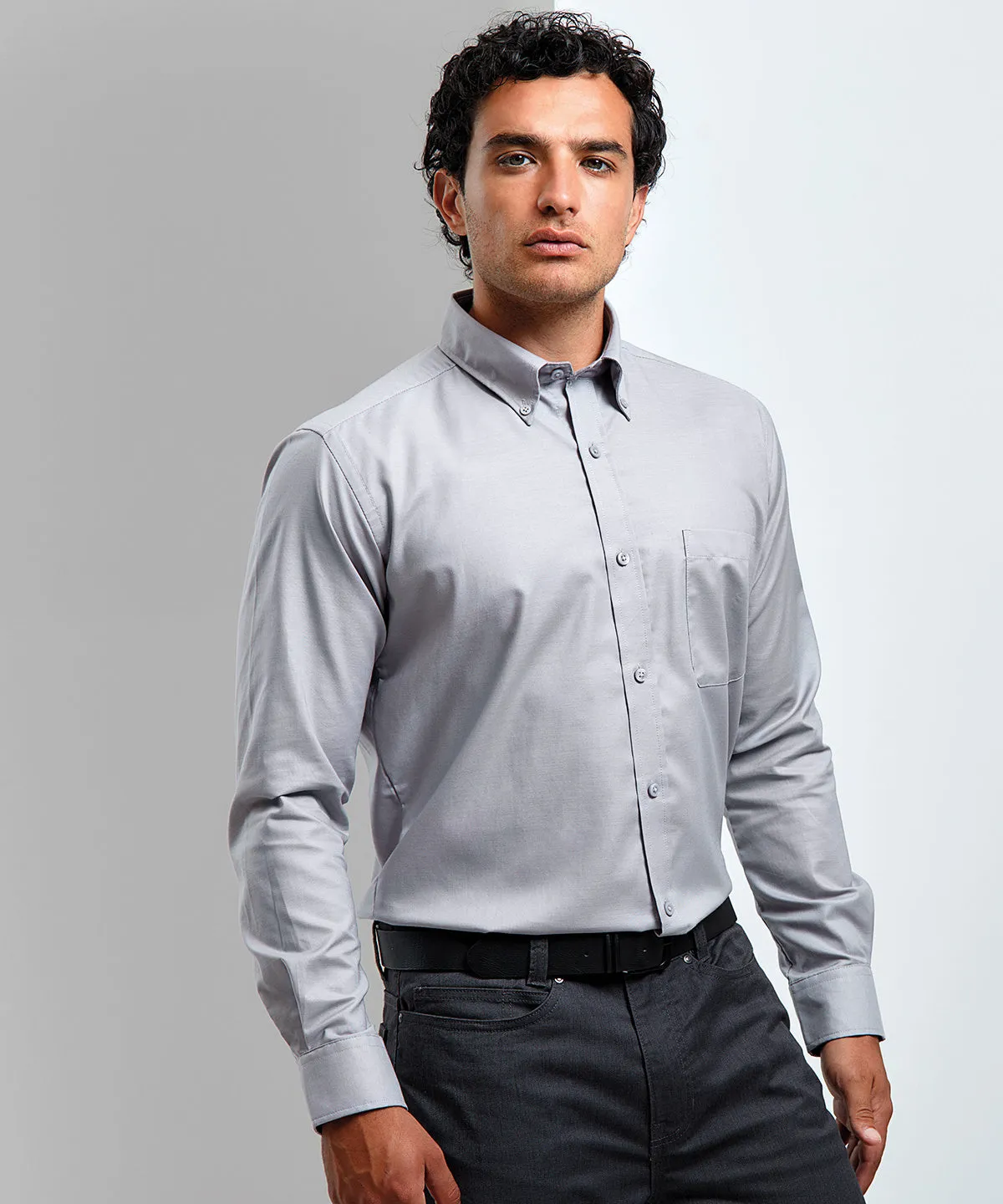 Signature Oxford long sleeve shirt | Black