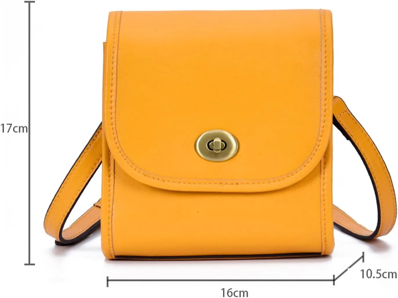 Small Leather Textured Handbag, Fashion Casual Square Shoulder Crossbody Bag